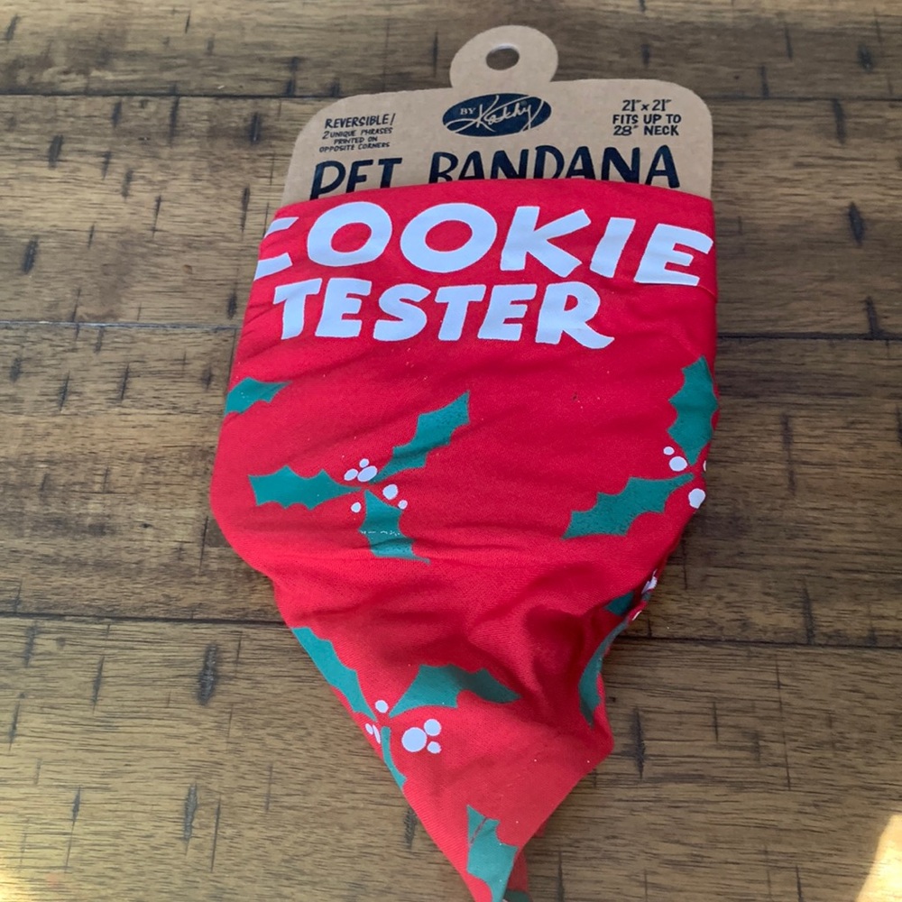 Dog’s Christmas “Cookie Tester” Pet Bandana